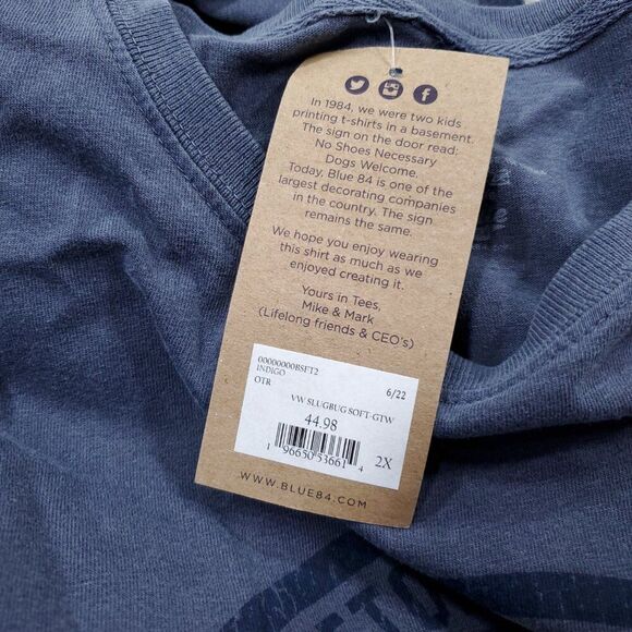 Georgetown Hoyas Slugbug Volkswagen T-Shirt Unisex Men's Size 2XL Blue 84 - Picture 5 of 7